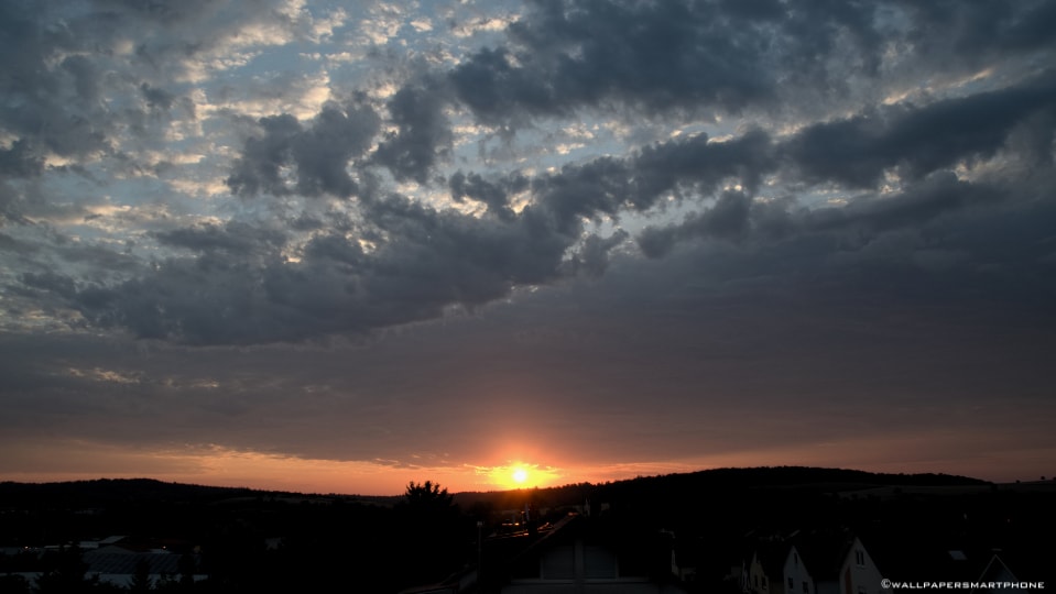 sunrise over hill